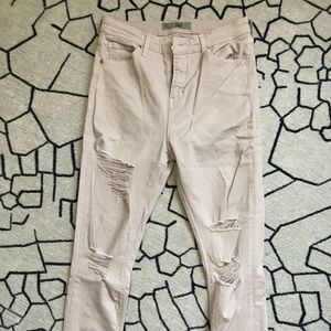 Topshop pale pink skinny jeans